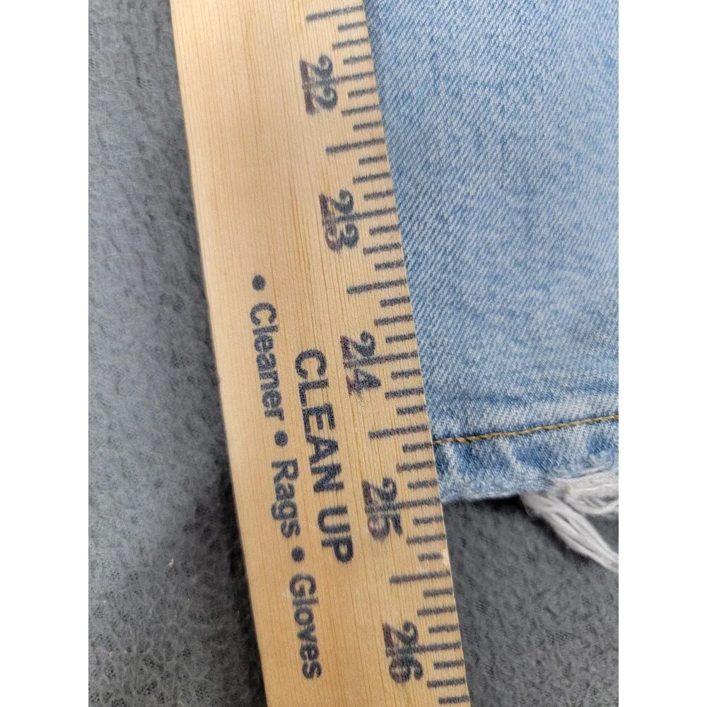 AGOLDE Jeans Womens 25 Light Wash Riley Crop High Rise Straight Leg Button Fly‎